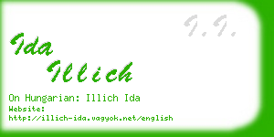 ida illich business card